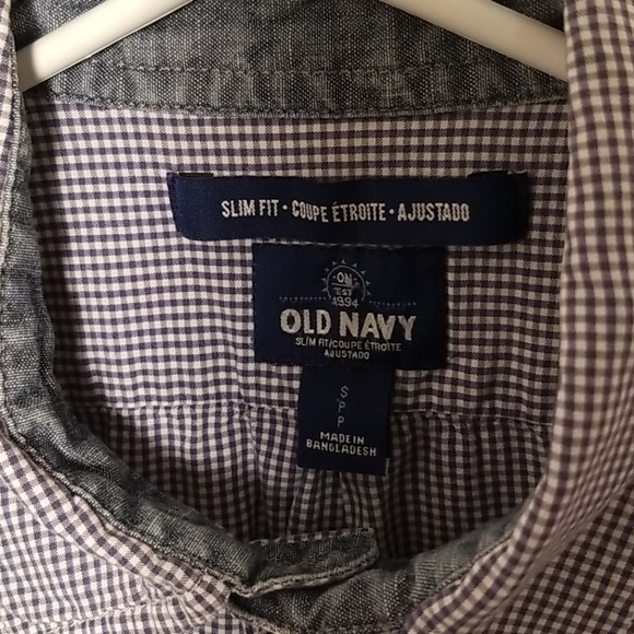 Old Navy Men's Shirt Plaid - Picture 4 of 4